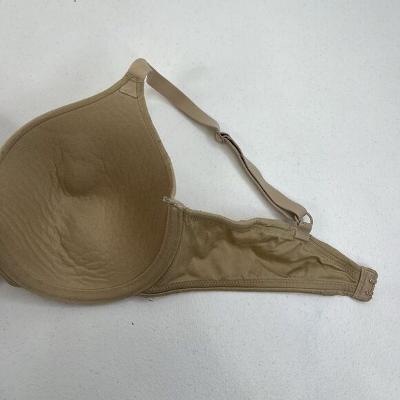 DKNY Sz 34C Bra 453200 T-Shirt Padded Fusion Perfect Underwire Beige Microfiber - Picture 10 of 13